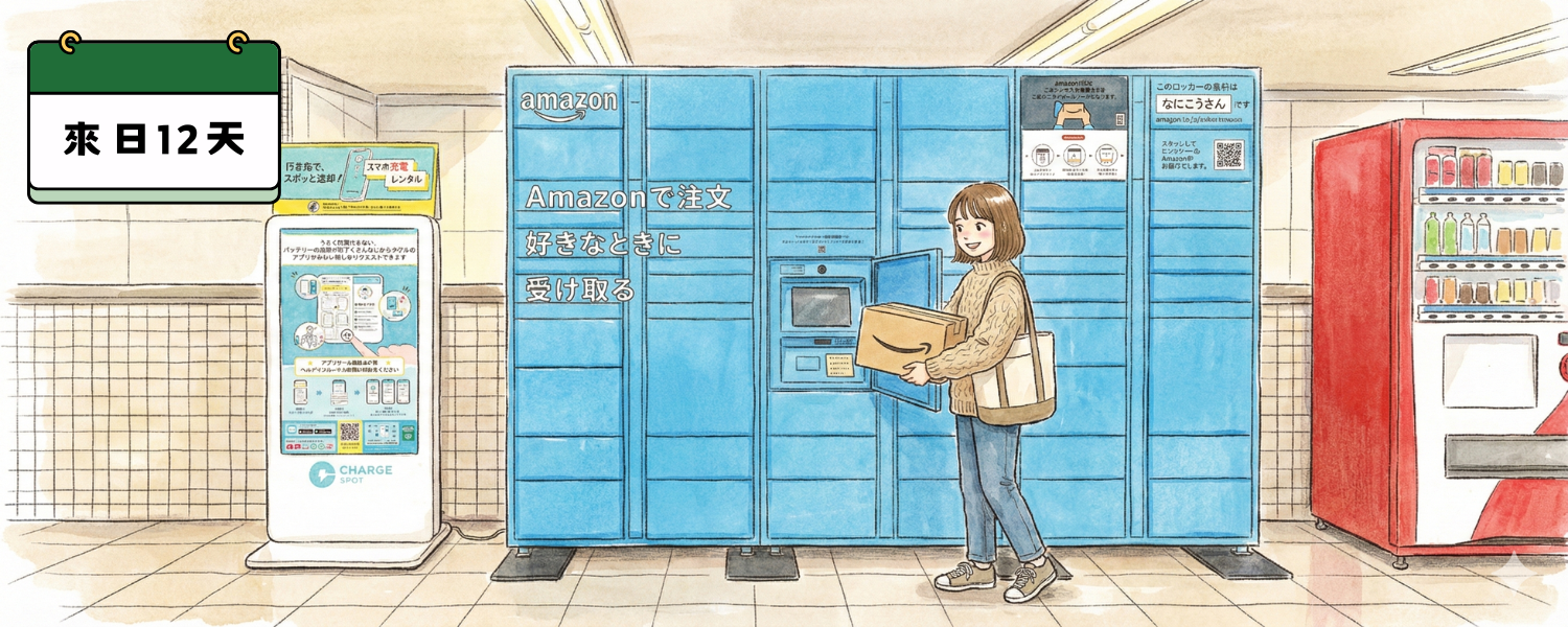 京橋站取貨初體驗｜Amazon自取櫃 × 網路施工職人觀察｜來日第12天
