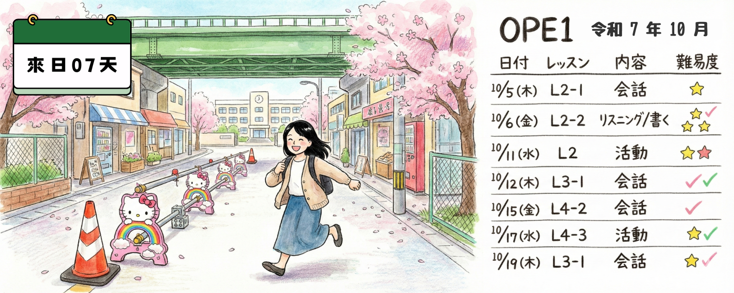 第一天上課的震撼教育｜來日第7天
